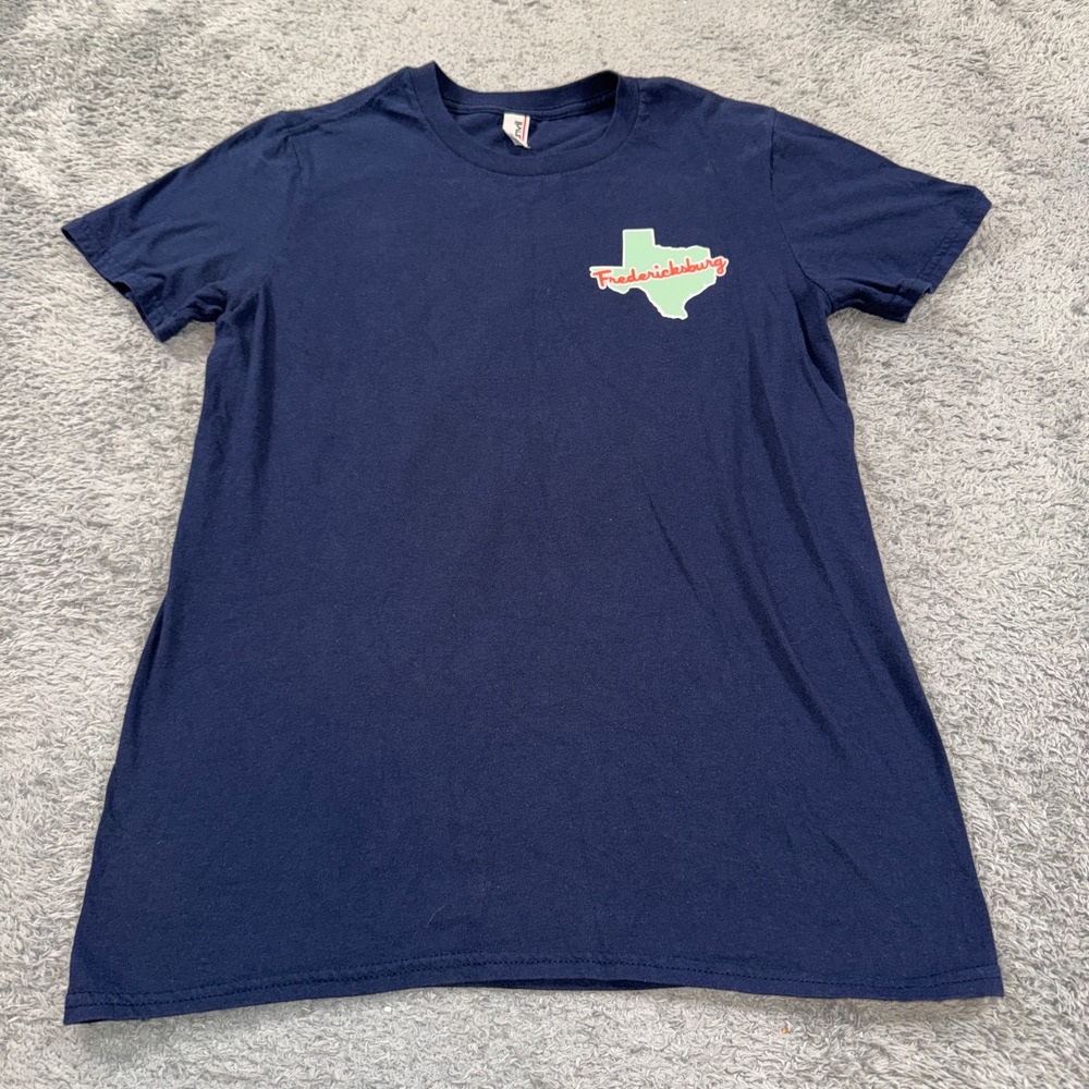 Anvil Unisex Fredericksburg Texas Graphic T Shirt S Navy Blue Souvenir Tee